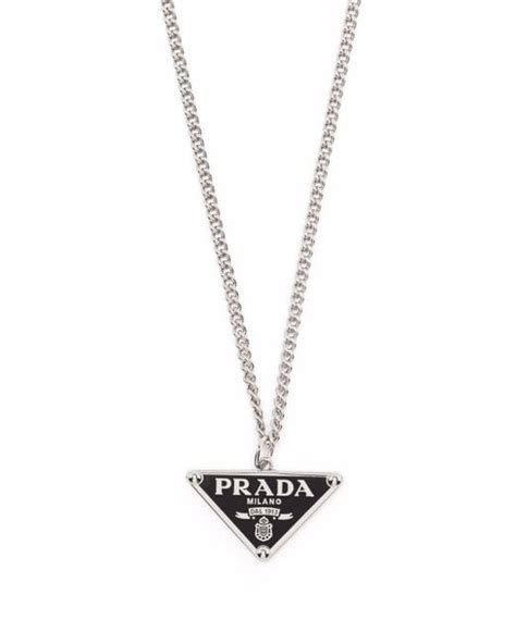 prada men jewelry|prada necklace triangle price.